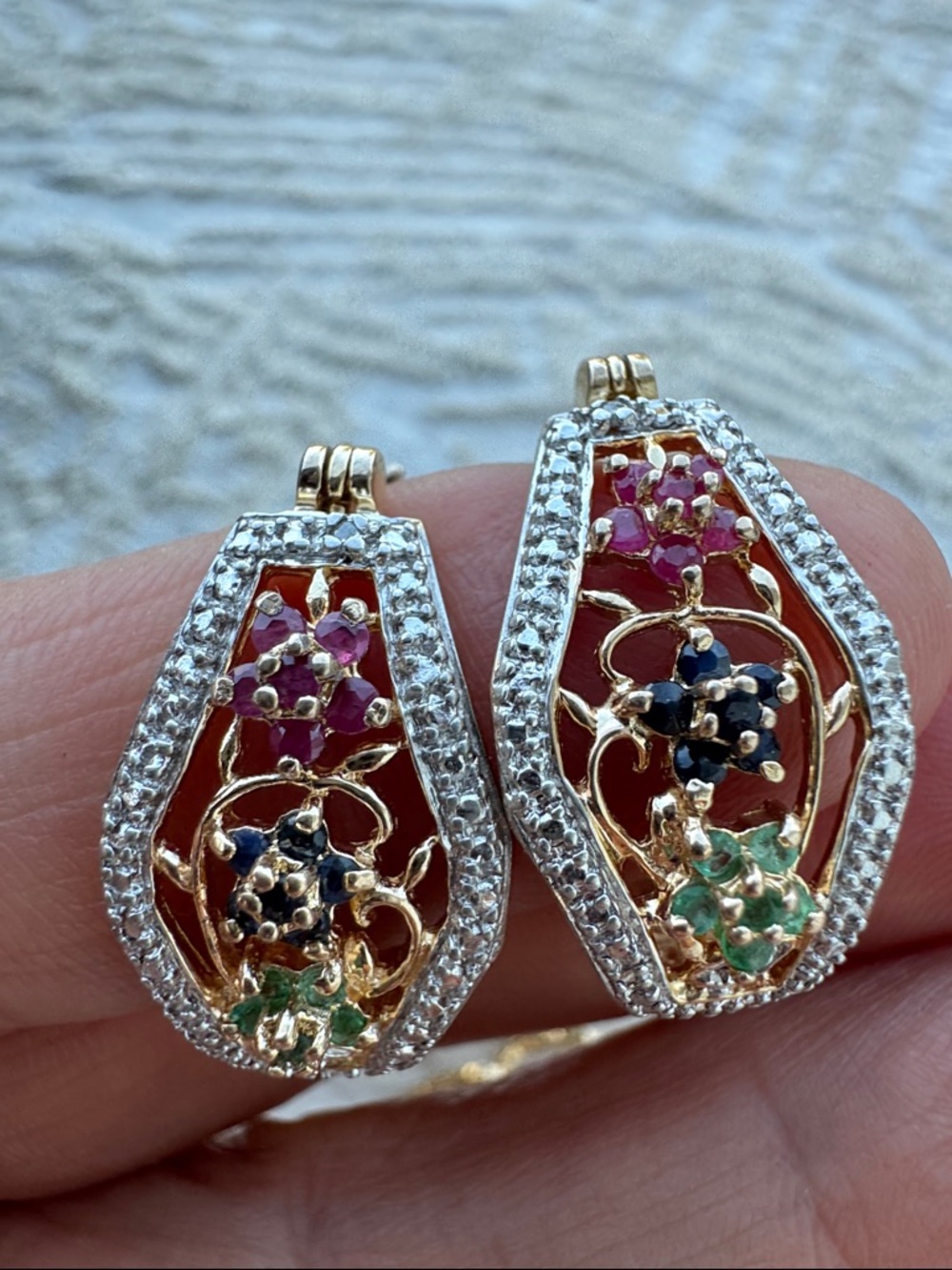 Ross Simons 925 Sterling Silver Vermeil Earrings